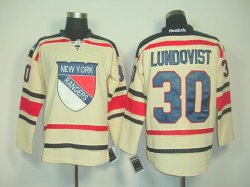 NHL New York Rangers 30 Lundovist White jerseys