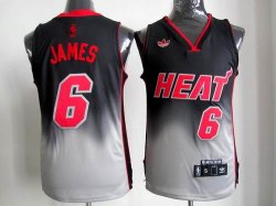 NBA Miami Heat JAMES 6 gray black Jerseys