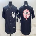 Nike New York Yankees blank black majestic baseball Jerseys-BD 01