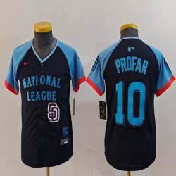 Youth National League #10 Jurickson Profar Nike Navy 2024 MLB All-Star Game Limited Player Jersey 02