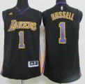 Los Angeles Lakers #1 D-Angelo Russell black nba basketball jerseys