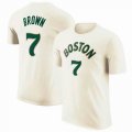 Boston Celtics #7 BROWN beige NBA T-Shirts