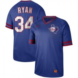 Nike Texas Rangers #34 Nolan Ryan blue throwback baseball jerseys