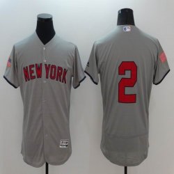 2016 New York Yankees 2# Derek Jeter gray Flexbase Authentic Collection Jersey