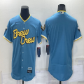 Nike Milwaukee Brewers blank skyblue Flexbase Authentic Collection Jersey city version