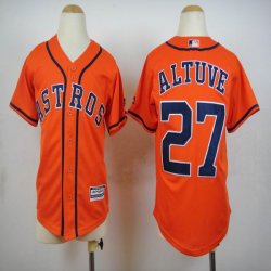 Youth Houston Astros Jose Altuve 27# throwback orange mlb jerseys