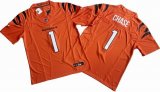 Cincinnati Bengals 1# Ja'Marr Chase orange Nike Vapor F.U.S.E. Limited Jersey