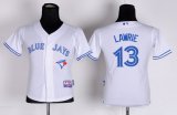 Toronto Blue Jaysx Brett Lawrie #24 White MLB Kid Jerseys