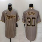 Nike Pittsburgh Pirates #30 Paul Skenes gray majestic baseball jerseys