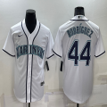 Nike Seattle Mariners #44 #44 Julio Rodríguez white majestic mlb jersey-BD