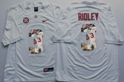 Alabama Crimson Tide #3 Calvin Ridley White college football jersey(1)