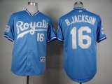 New kansas city royals #16 B.jackson skyblue 1985 throwback mlb baseball jersey