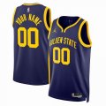 Customized Golden State Warriors dark blue basketball jerseys