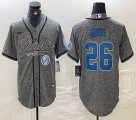 Nike Detroit Lions #26 Jahmyr Gibbs Hemp Gray baseball Joint name -BD 02