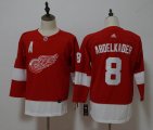 Youth Adidas Detroit Red Wings #8 Justin Abdelkader red hockey jersey