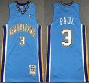 New Orleans Hornets 3# Chris Paul skyblue throwback nba jerseys-XD