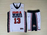 USA National Team #13 Chris Paul White Retro Basketball Suit