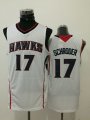 Atlanta Hawks #17 Dennis Schroder white nba basketball jersey