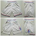 Nike Philadelphia 76ers white basketball shorts