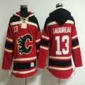 Calgary Flames #13 Johnny Gaudreau red Ice hockey Hooded Sweatshirt