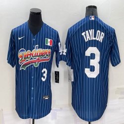 Nike Los Angeles Dodgers #3 Chris Taylor blue throwback majestic baseball Jerseys-BD 06