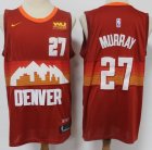 Nike Denver Nuggets #27 Jamal Murray red nba Jersey city version-S8