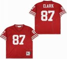 San Francisco 49ers #87 Dwight Clark Red NFL Throwback Jerseys