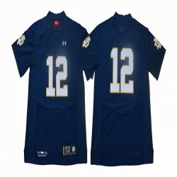 Norte Dame Fighting Irish Ian Book #12 blue colege football jerseys