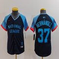 Youth National League Teoscar Hernandez Nike Navy 2024 MLB All-Star Game Limited Player Jersey