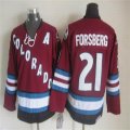 Colorado Avalanche #21 Peter Forsberg red NHL Jerseys A patch