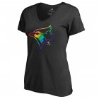 Women's Toronto Blue Jays Fanatics Branded Pride Black T-Shirt