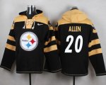 Custom Pittsburgh Steelers #20 Allen black yellow nfl Hooded Sweatshirt