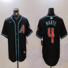 Nike Arizona Diamondbacks #4 Ketel Marte black majestic mlb jerseys-BD