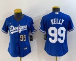 Youth Los Angeles Dodgers #99 Kelly Nike blue majestic baseball Jersey-BD 02