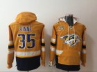 2017 Nashville Predators #35 Pekka Rinne yellow blue NHL hooded sweatshirt