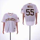 Pittsburgh Pirates #55 Josh Bell White majestic mlb jersey