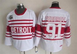 2015 reebok Detroit Red Wings #91 Sergei Fedorov White ice hockey Jerseys