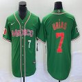 2023 World Cup Mexico #7 Julio Urias green majestic baseball jerseys 229