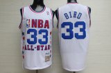 Indiana State Sycamores Larry Bird 33# white ALL star basketball jersey