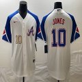 Nike Anaheim Angels #10 Chipper Jones white blue majestic baseball city version 01