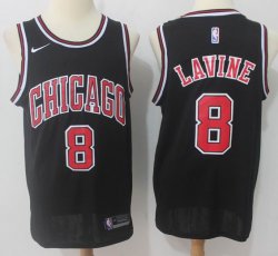 Chicago Bulls #8 Zach Lavine black nike nba basketball jersey