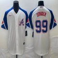 Nike Anaheim Angels #99 Strider white blue majestic baseball city version