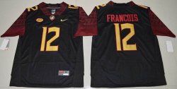 2016 Florida State Seminoles Deondre Francois 12 College Football Jersey - Black