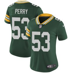 Women Packers #53 Nick Perry Nike Green Color Rush Limited Jersey