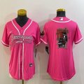 Women Nike Tampa Bay Buccaneers blank pink baseball jerseys Joint name-BD 01