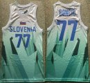 Dallas Mavericks #77 Luca Doncic white green nba jersey Tokyo Olympics-LC