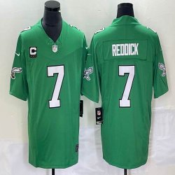 Nike Philadelphia Eagles #7 Haason Reddick Green throwback Color Rush Limited Jersey C patch -BD