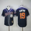 San Diego Padres 19 Tony Gwynn dark blue mlb baseball Jersey