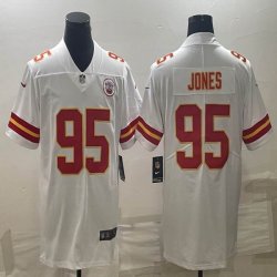 Nike Kansas City Chiefs #95 Chris Jones white Color Rush Limited Jersey-BD