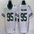 Nike New York Jets #95 Quinnen Williams white throwback Color Rush Limited Jersey